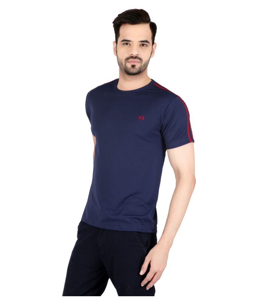     			Awack Navy Half Sleeve T-Shirt Pack of 1