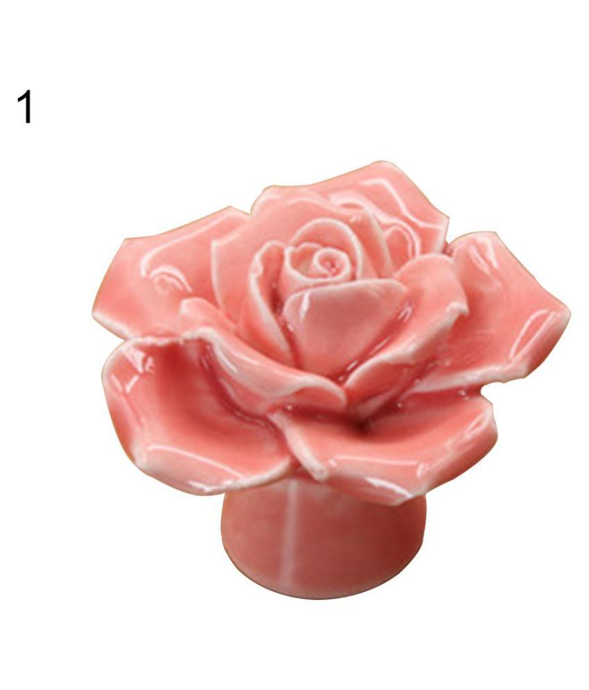 Rose Flower Ceramic Door Knobs Drawer Pulls Cupboard Door Handles With Screw Buy Rose Flower Ceramic Door Knobs Drawer Pulls Cupboard Door Handles With Screw Online At Low Price Snapdeal