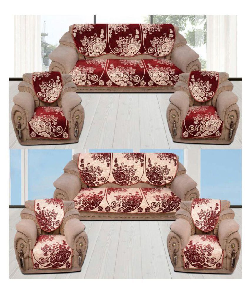 Laying Style 5 Seater Velvet Set of 12 Sofa Cover Set - Buy Laying