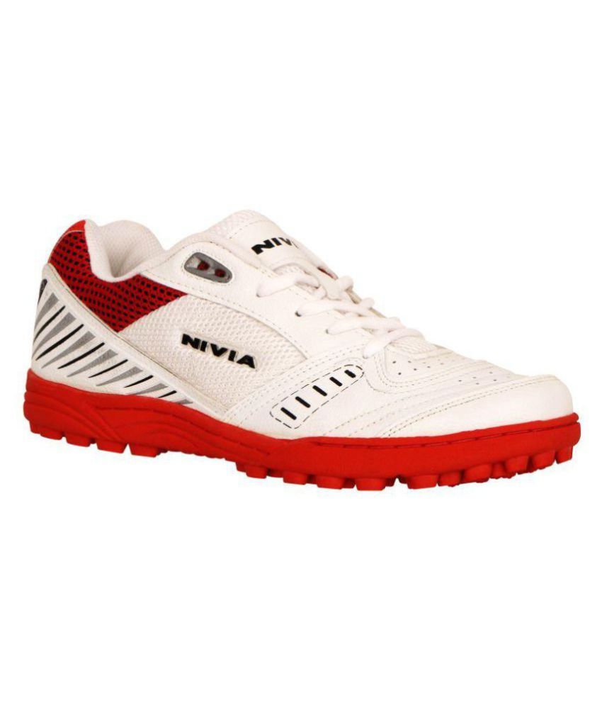 Nivia Caribbean Cricket Shoes White Red 229 Buy Nivia Caribbean Cricket Shoes White Red 229