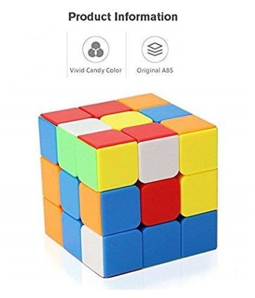     			Vihaa Rubik Cube | 3x3x3 High Speed Magic Cube | High Stability, Stickerless, Amazing Stress Reliever Educational Cube Puzzle Game for Kids, Multicolor (1 Piece)