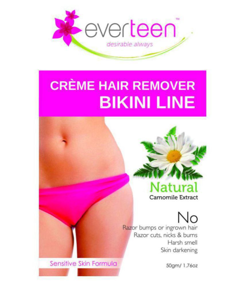 everteen Bikini Line Hair Remover Creme - Natural for Women - 3 Packs (50g  Each): Buy everteen Bikini Line Hair Remover Creme - Natural for Women - 3  Packs (50g Each) at Best Prices in India - Snapdeal