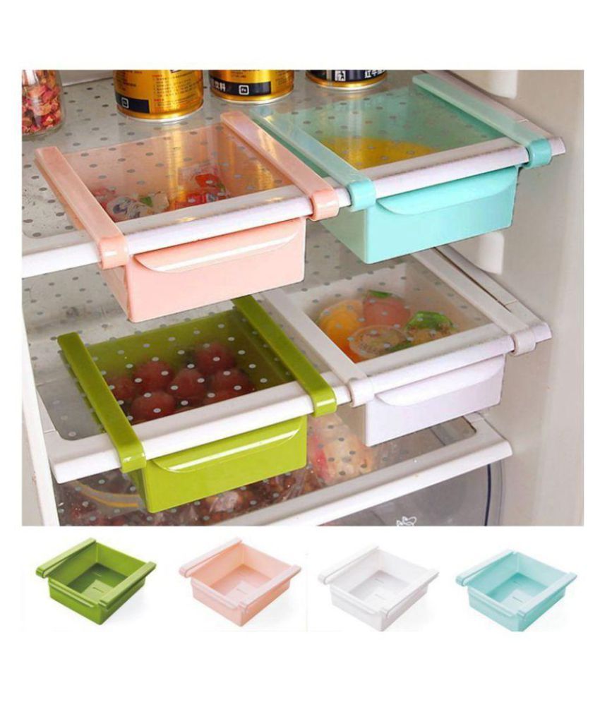 Fridge Storage Sliding Drawer Freezer Storage Shelf Multipurpose