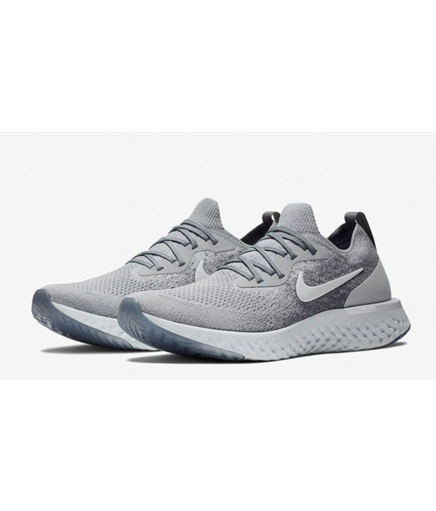 gray nike running shoes