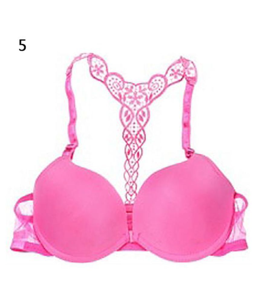Buy Women Sexy Fashion Front Closure Lace Hollow Racer Back Racerback