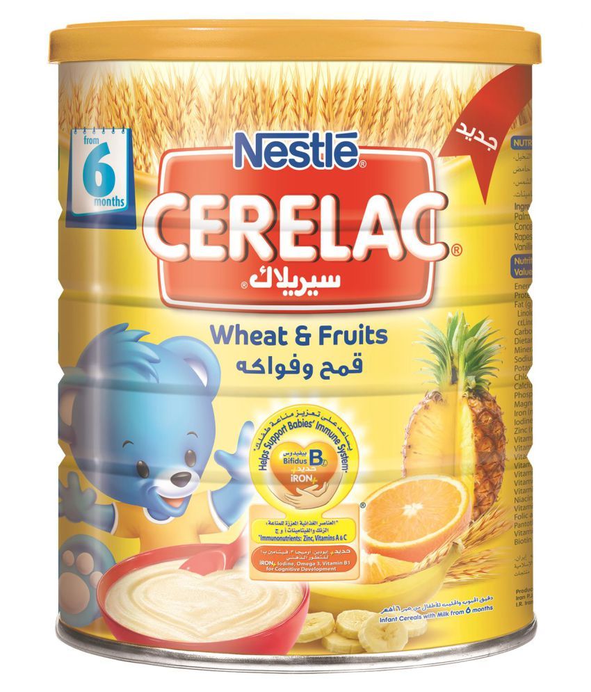 Nestle Wheat &amp; Fruits Infant Cereal for 6 Months + ( 400