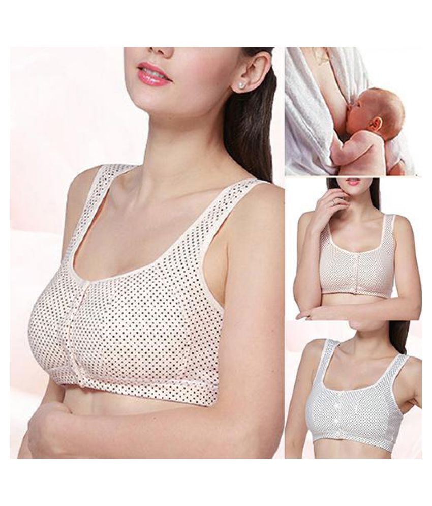 Buy Women Nursing Bra 4 Button Front Feeding Maternity Breastfeeding