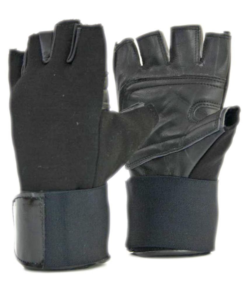     			Tahiro Black Weigth Lifting Gym Gloves - Pack Of 1