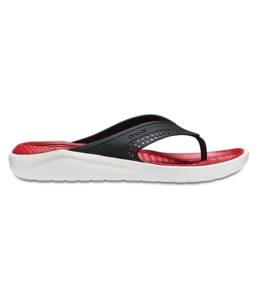 Crocs Relaxed Fit LiteRide Black Thong Flip Flop Price in India- Buy Crocs Relaxed Fit LiteRide 