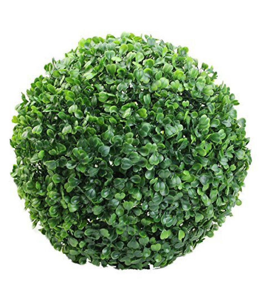     			Green plant indoor Artificial Plant Hanging Ball Green Artificial Plants Bunch Plastic - Pack of 1