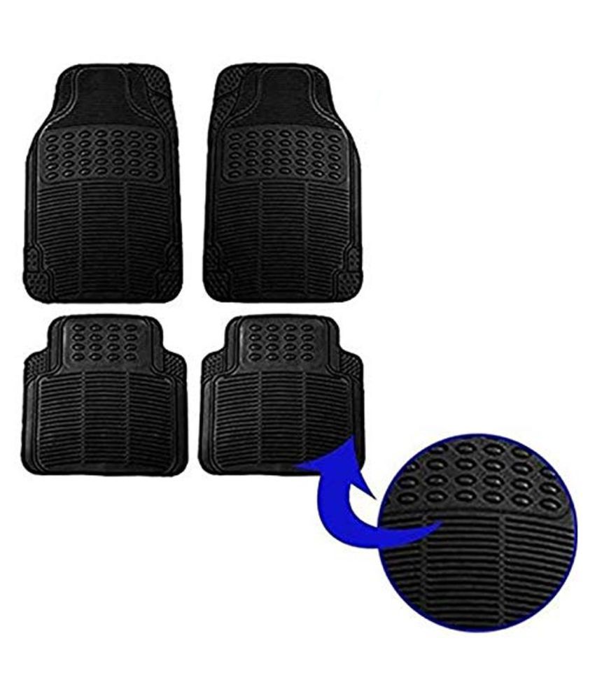 Ek Retail Shop Car Floor Mats (Black) Set of 4 for Hyundaii10GrandMagnaU21.2CRDi