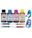 Orchid Multicolor Four bottles Refill Kit for HP 680 black color ink cartridge Photo quality premium ink 240 ml, ink filling suction tools
