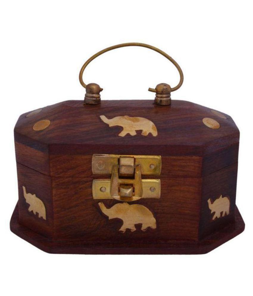 Woodykart Wooden Elephant Jewellery Box / Organizer (Gift for Women