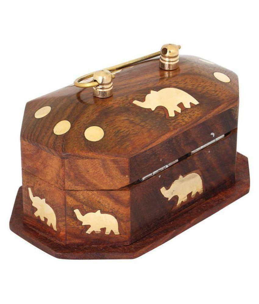 Woodykart Wooden Elephant Jewellery Box / Organizer (Gift for Women