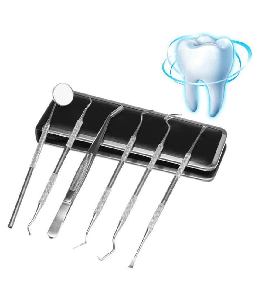 1 Set Stainless Steel Dentistry Tools Dental Probes Mirror ...