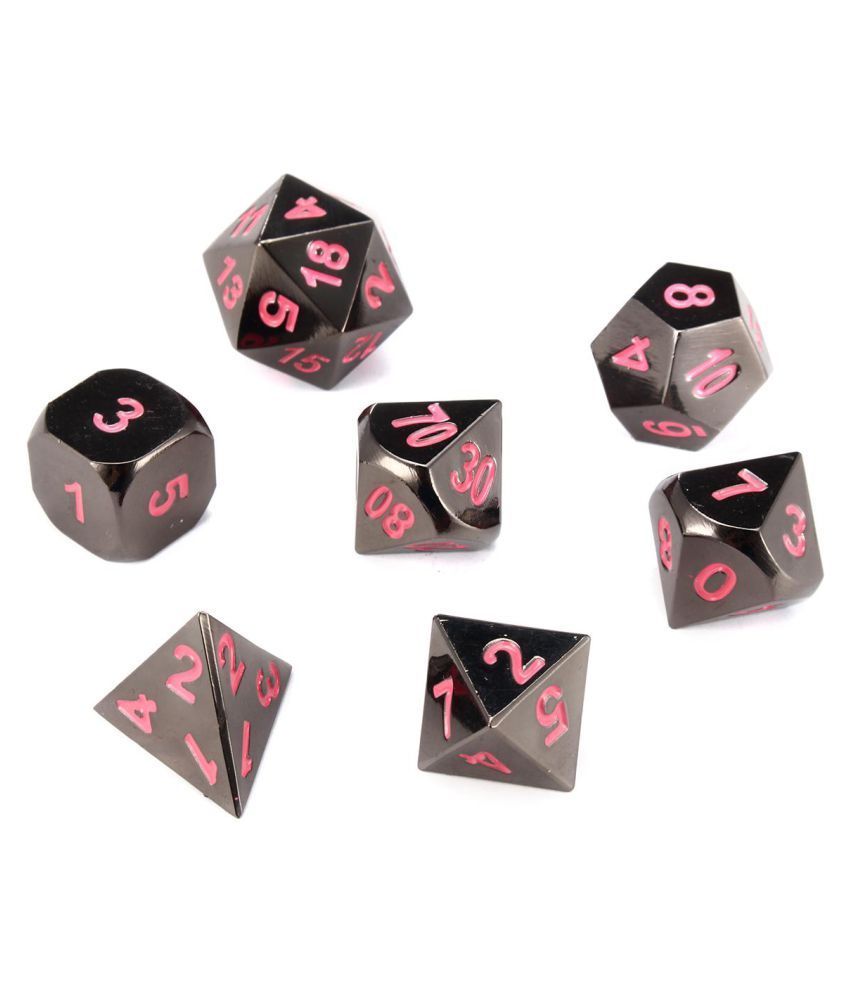 7Pcs Set Polyhedral Dice with Bag for DND RPG MTG Role Playing Board