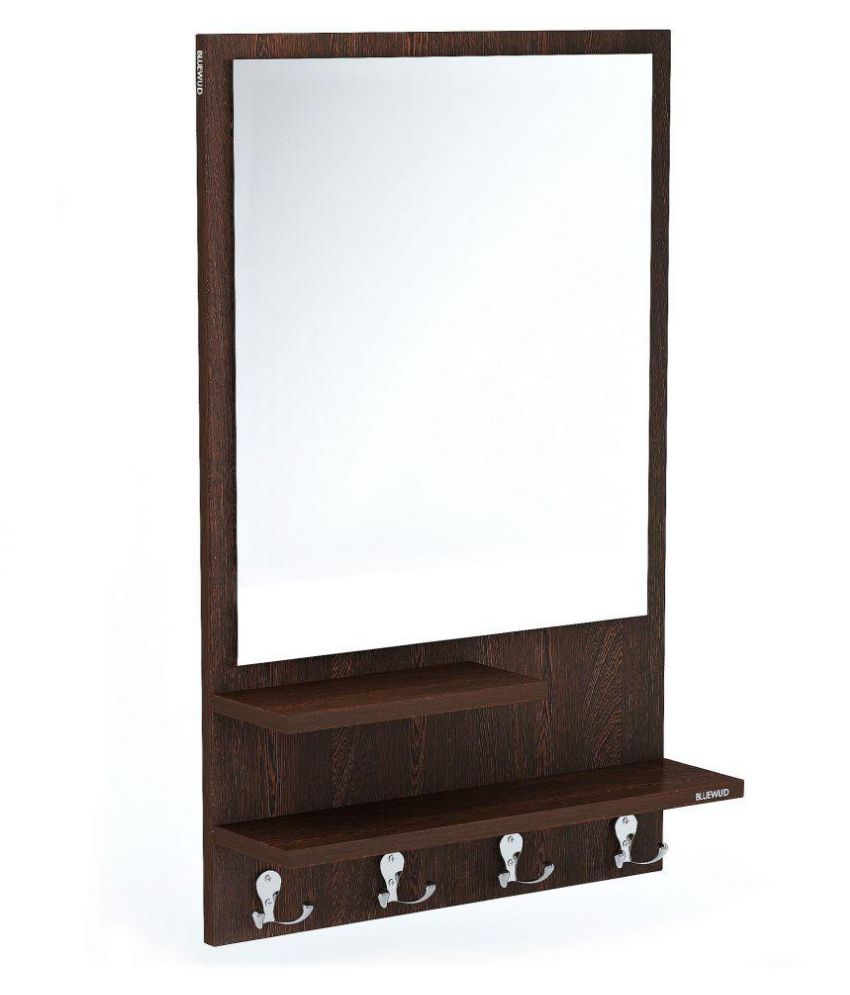 Bluewud Rico Dressing Table with Shelves, Mirror and Hanging Hooks ...