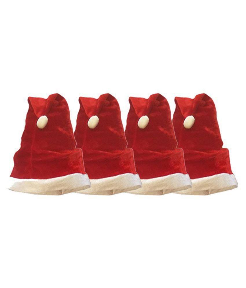     			Kaku Fancy Dress Kids Santa Clause Caps Xmas Day kids Adults, Free Size
