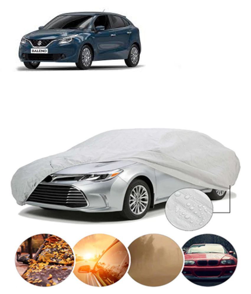 QualityBeast Car Body Cover for Maruti Suzuki Baleno [2005-2007] Silver