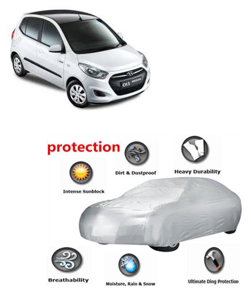 QualityBeast Car Body Cover for Hyundai i10 [2013-2015] Silver: Buy