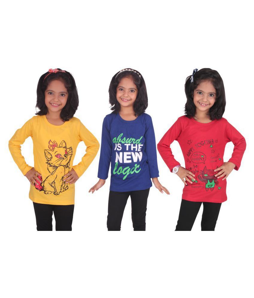     			Diaz Yellow Blue Red Full Sleeve Kids Tops