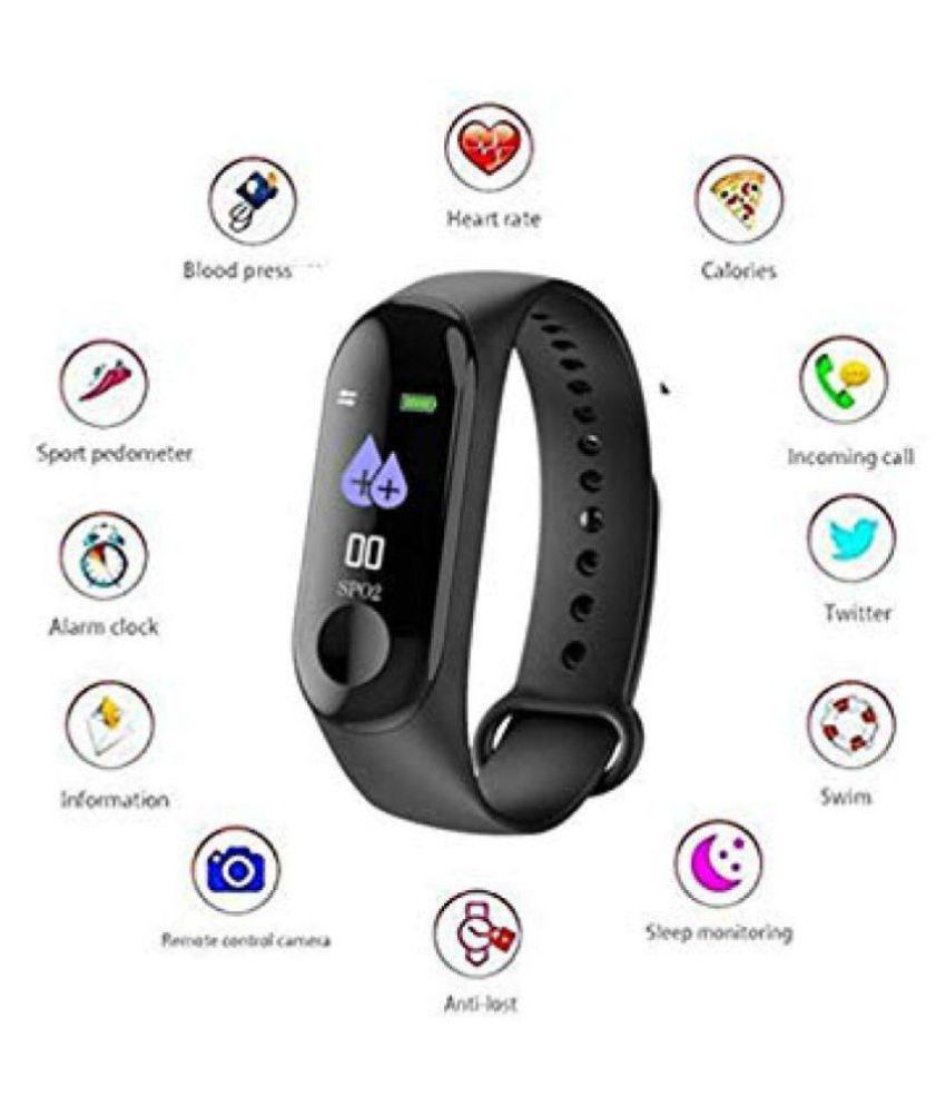 m3 intelligence bluetooth health wrist smart band watch