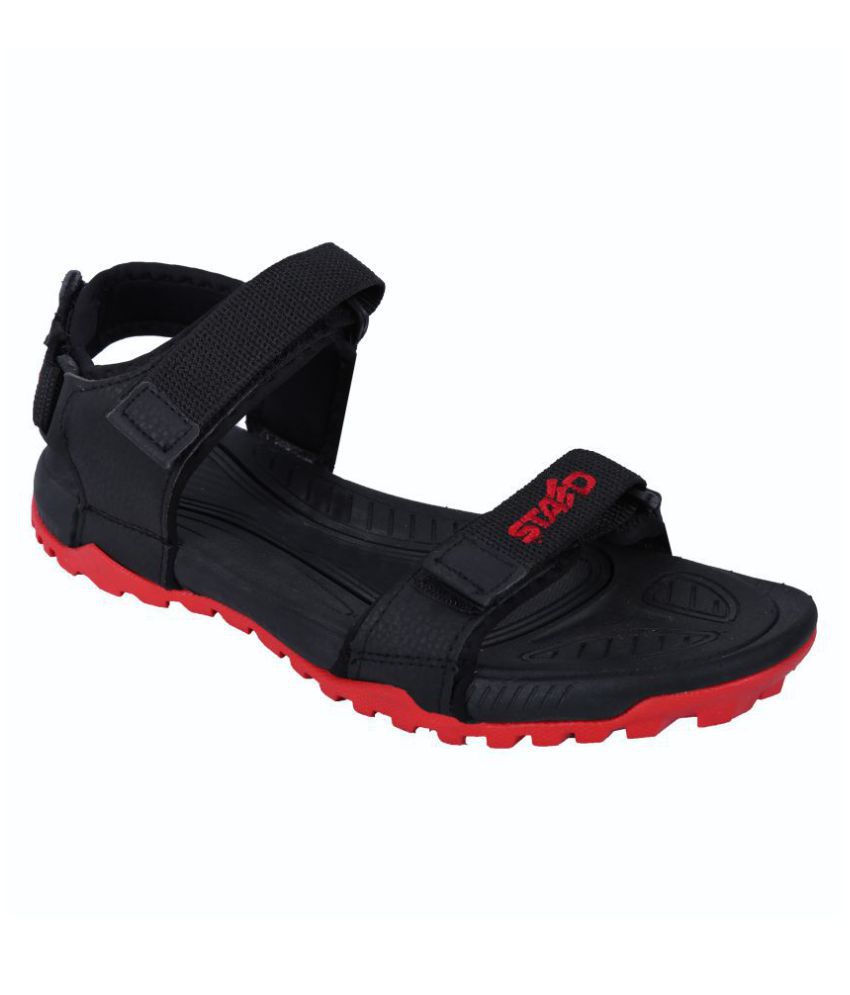 Striker Black Synthetic Leather Sandals Price in India- Buy Striker ...