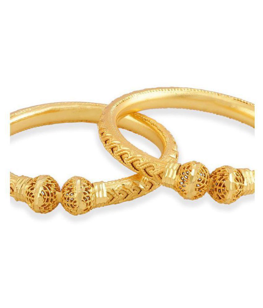 City Gold  24  Carat  Micro Gold  Plated Pairs of Bangles  Set 