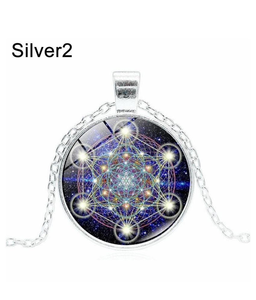 metatron's cube glass pendant