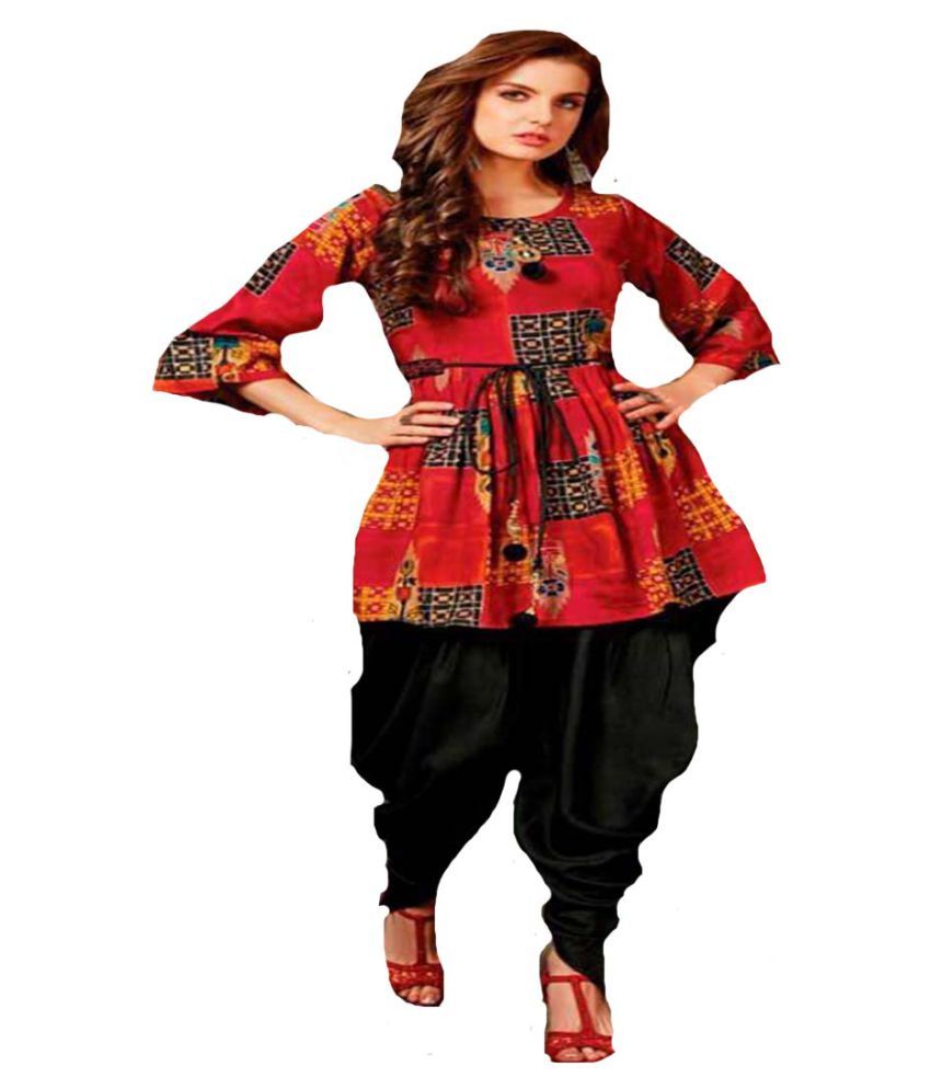 anarkali kurti with dhoti