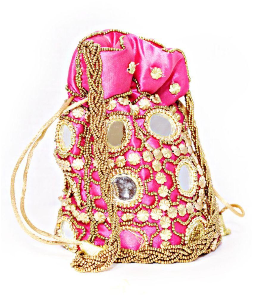 Jdglobal Pink Fabric Handbags Accessories Buy Jdglobal Pink Fabric Handbags Accessories Online At Best Prices In India On Snapdeal