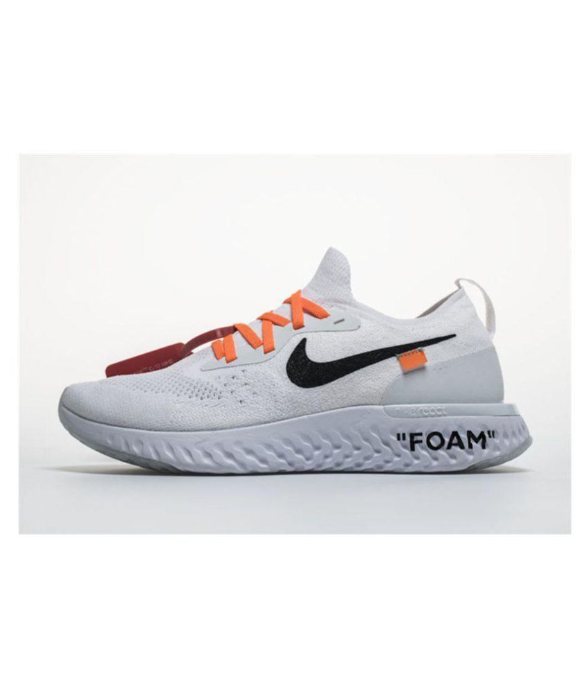 all white nike running