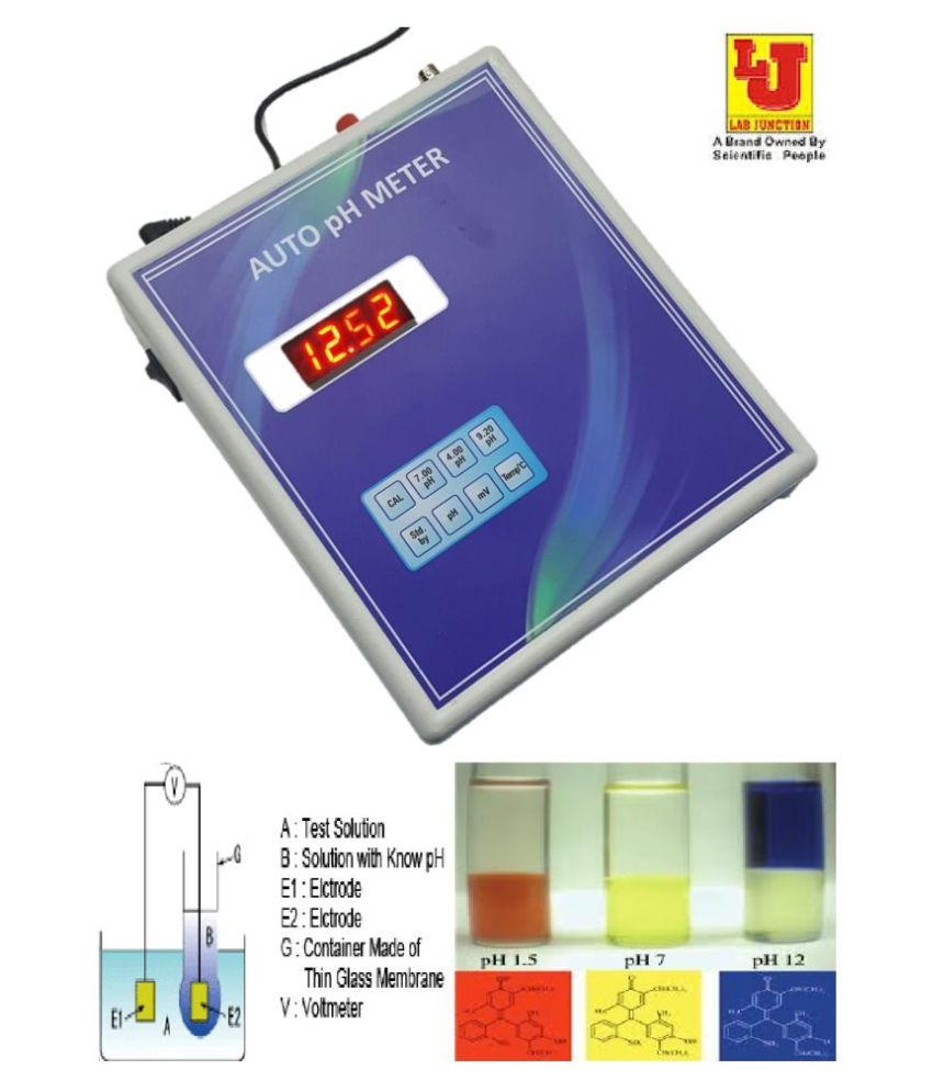Lab Junction Auto pH Meter,Delux, ModelLJ101,3 Point Calibration Facility,Touch Key's Buy