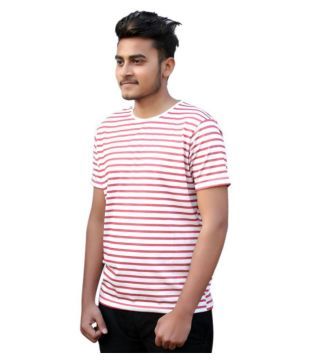 red white lining t shirt