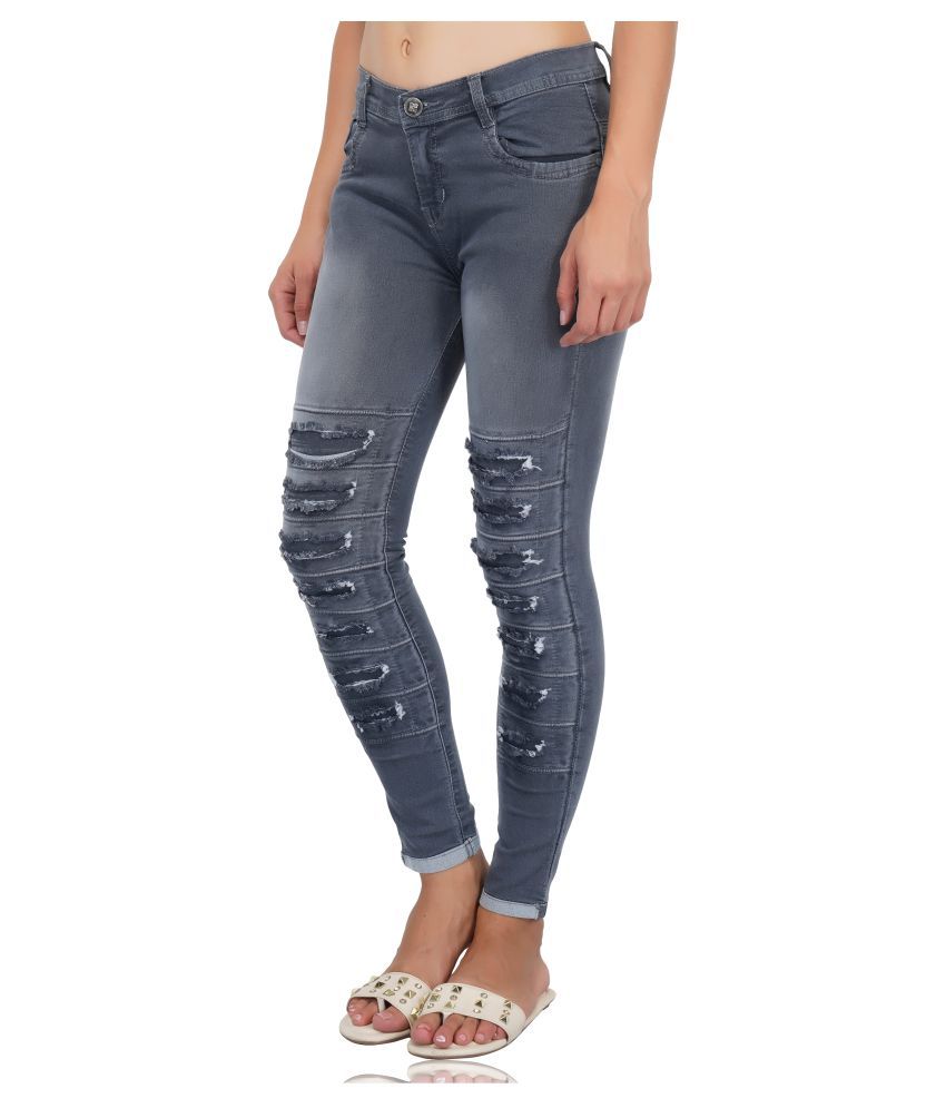 Luxsis Denim Lycra Jeans Grey Buy Luxsis Denim Lycra Jeans Grey