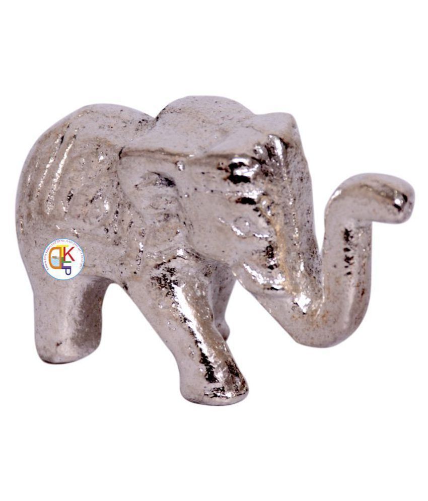Silver Polished Elephant Paper Weight Set of 4 Buy Online at Best