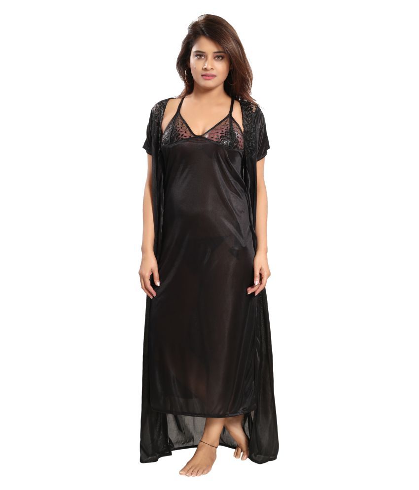 black satin night suits