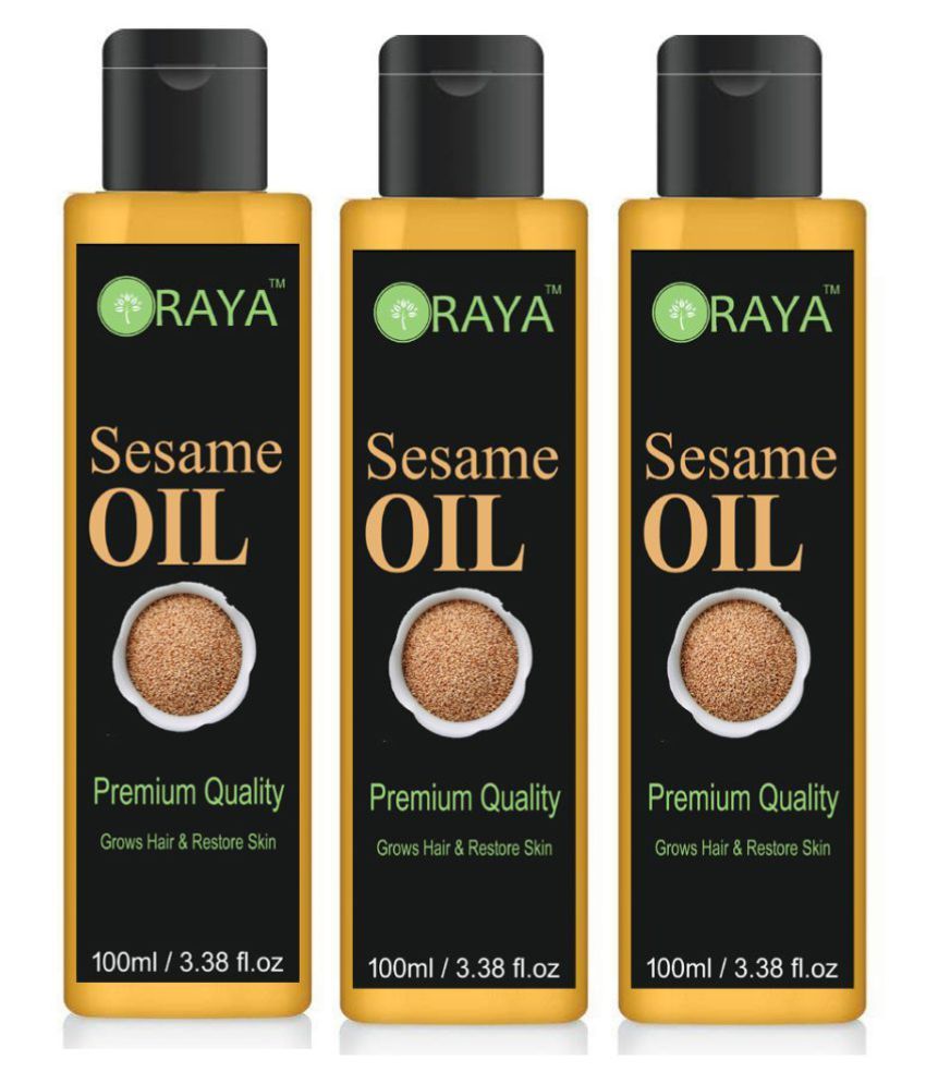     			ORAYA 100% Pure & Natural Sesame Oil For Hair Growth Oil- 300 ml Pack of 3