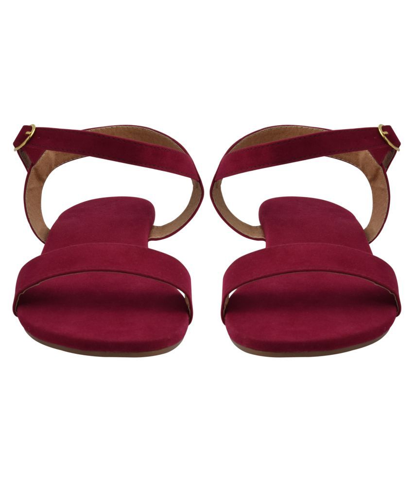 Jasta Comfortable Casual Flats Sandal Maroon Price In India Buy