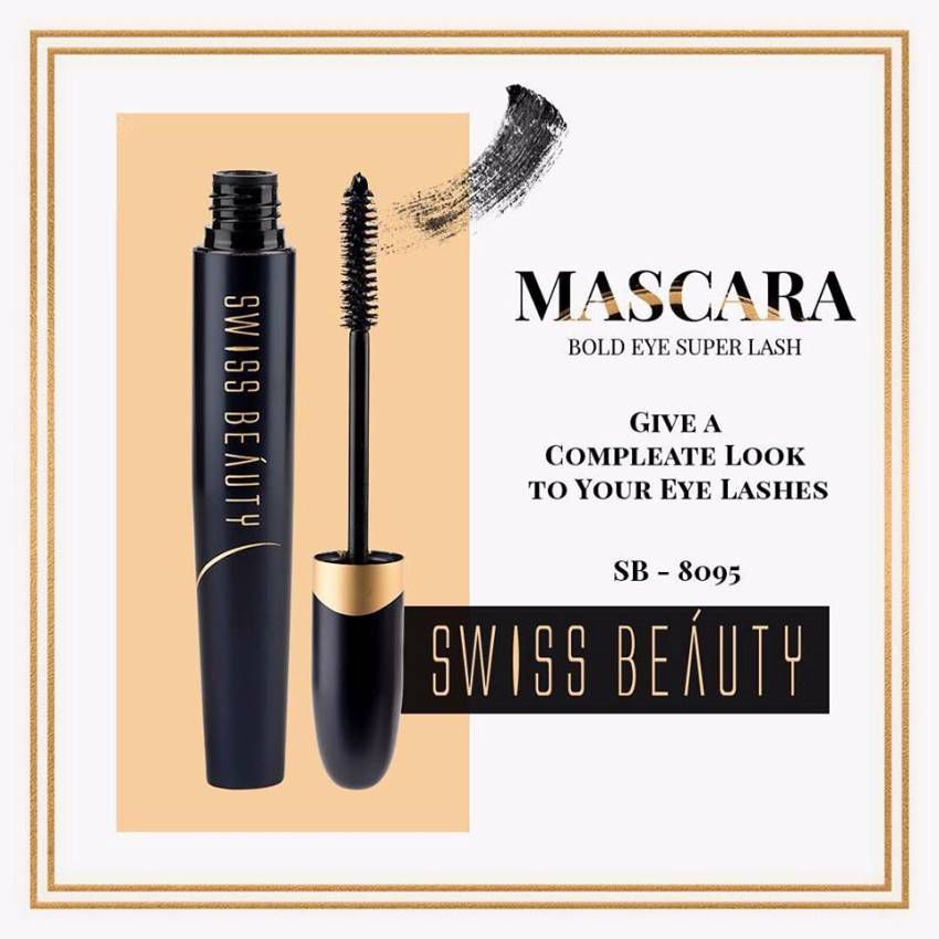 Swiss Beauty Boldeyes Super Lash Mascara (Black),Pack of 2, 7.5ml each