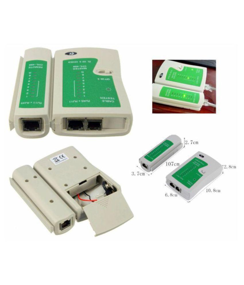 Rj45 Rj11 Rj12 Cat5 Cat6 Utp Network Cable Tester with Battery