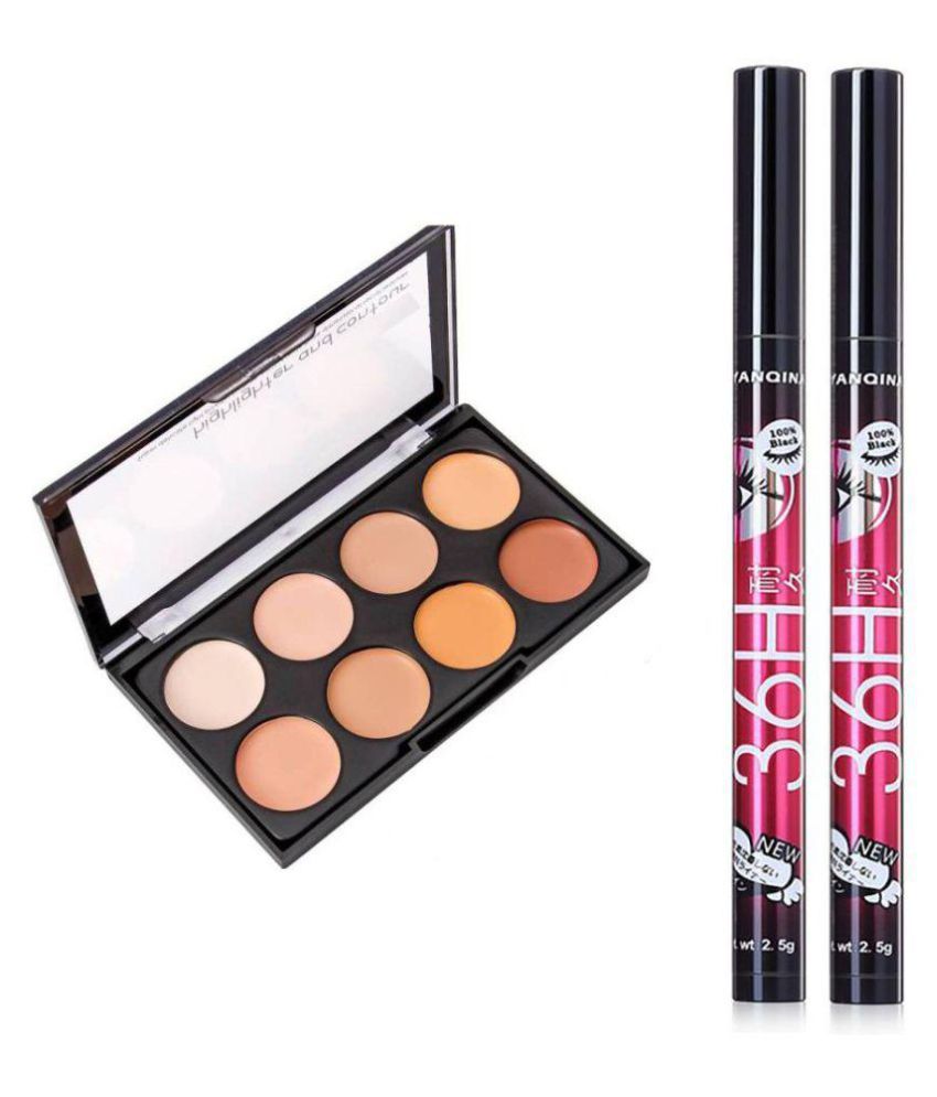     			Mars 8 Shades Cream Concealer with 36 Hrs Pen Eyeliner pack of 2 mL