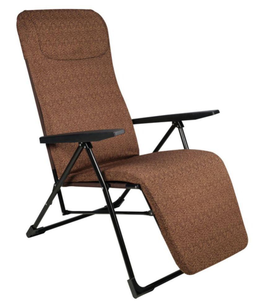 Grand Relax Easy Chair with Reclining Positions - Deluxe - Floral Brown
