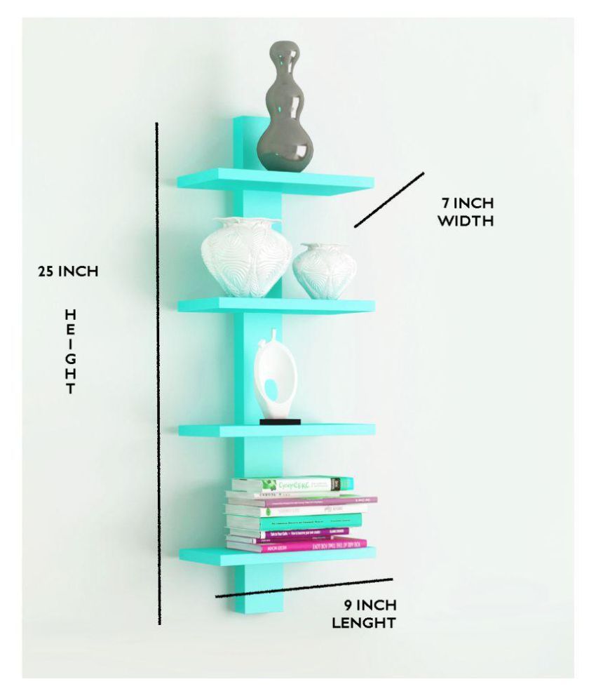 The New Look 4 Tier Wooden Wall shelf