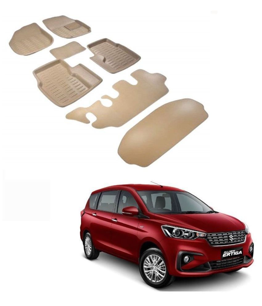 Auto Addict Car 3d Mats Foot Mat Beige Color For Maruti Suzuki