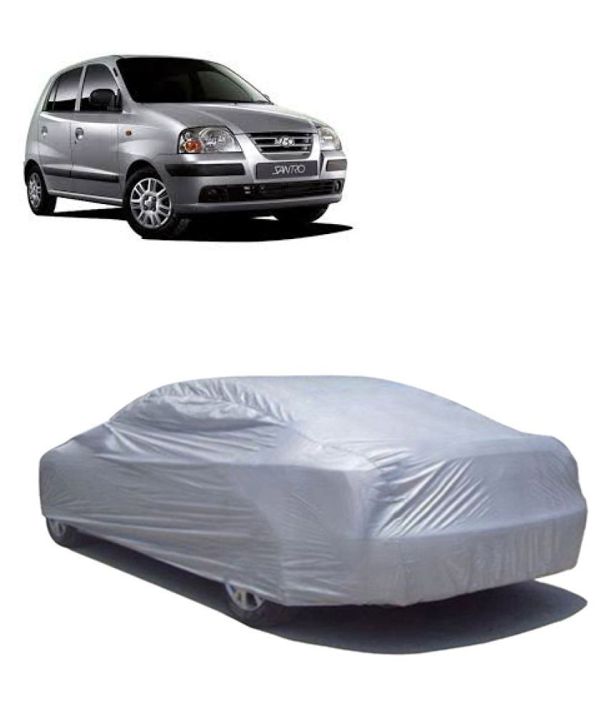 QualityBeast Car Body Cover for Hyundai Santro Xing [20082015] Silver