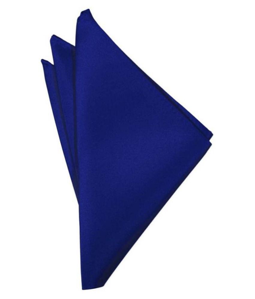     			Voici France Blue Pocket Square, Microfiber, small size