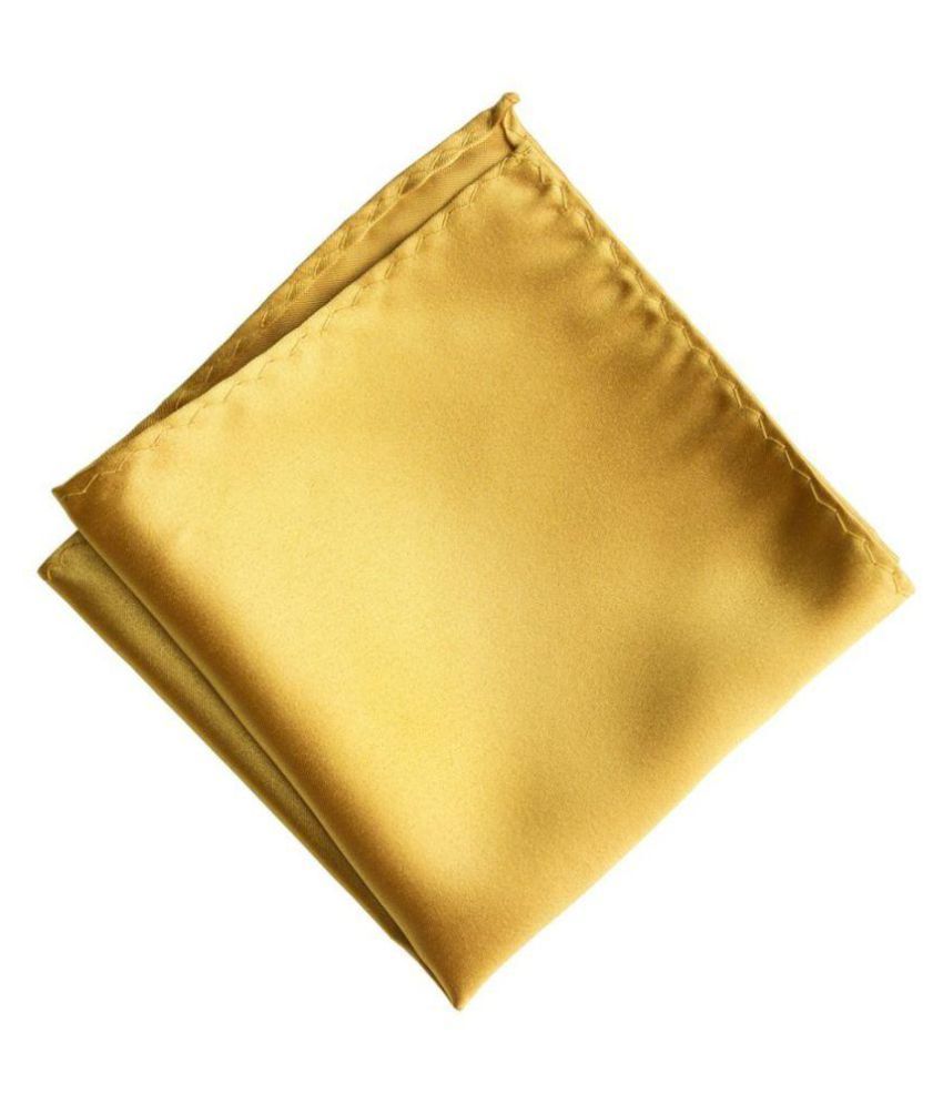     			Voici France Golden Pocket Square, Microfiber, small size