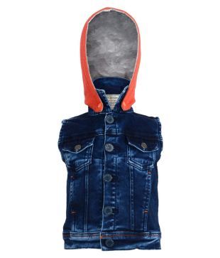 Tales /& Stories Big Boys Denim Hooded Jacket