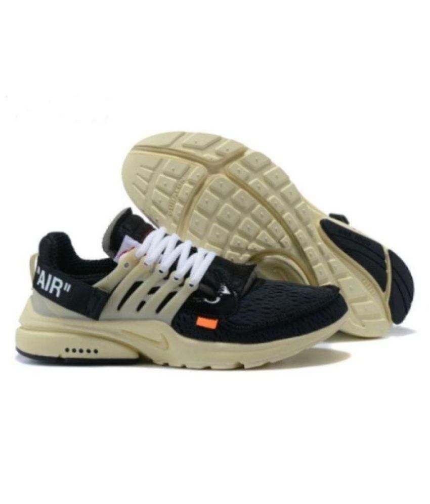 Nike 2019 Air Presto OFF-WHITE Blk- Gold Running Shoes Nike 2019 Air Presto OFF-WHITE Blk- Gold Running Shoes